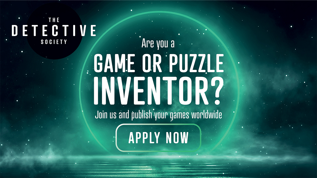 Starry sky with text over the top "Are you a game or puzzle inventor?"